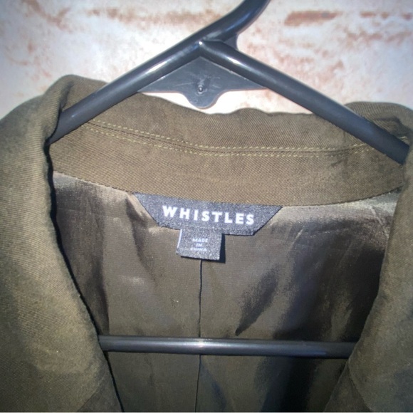 Whistles Khaki Rylee Relaxed Blazer in Khaki Green Size 2 - Picture 7 of 8